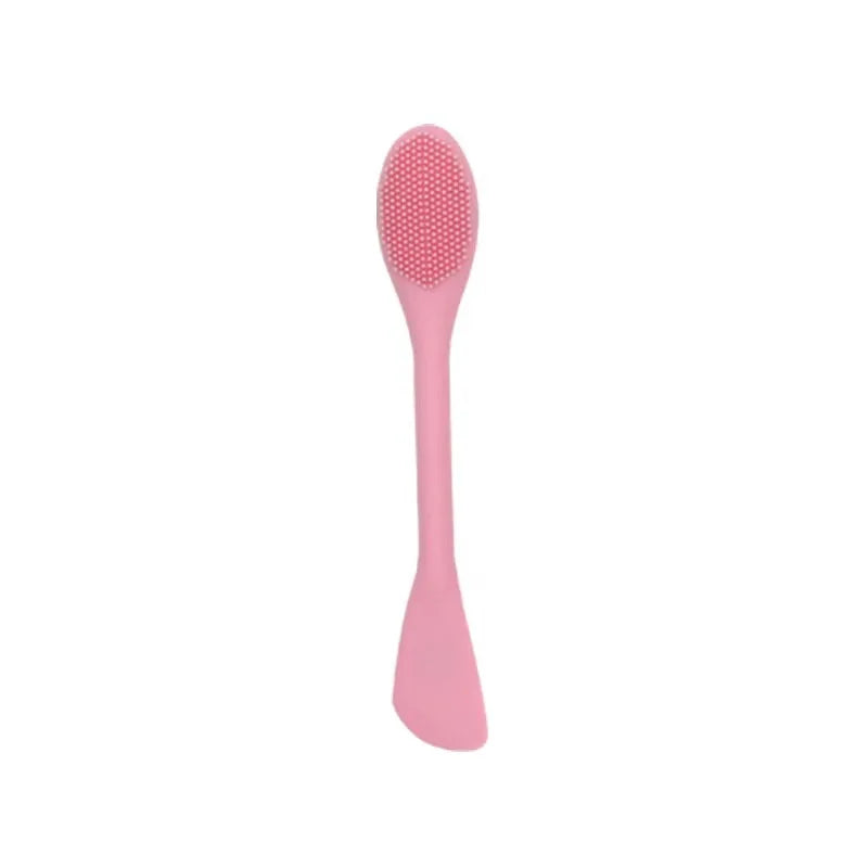 Double-Sided Silicone Face Scrubber & Mask Brush | Cleansing Face Cleansing Brush Qme Pink