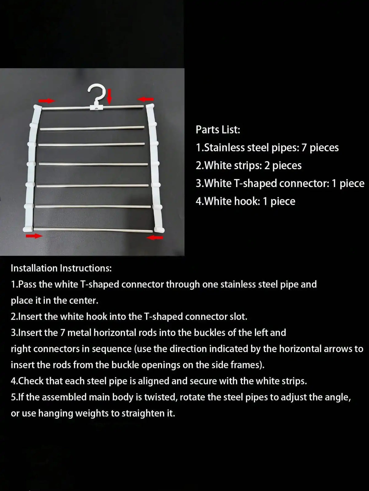 Multi-Layer Pants Hanger – Non-Slip Space-Saving Organizer Clothing Hanger Organizer Qme