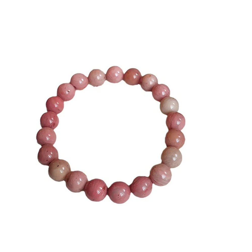 Chinese Peach Blossom Electroplated Ceramic Bead Bracelet Ceramic Bead Bracelet Qme