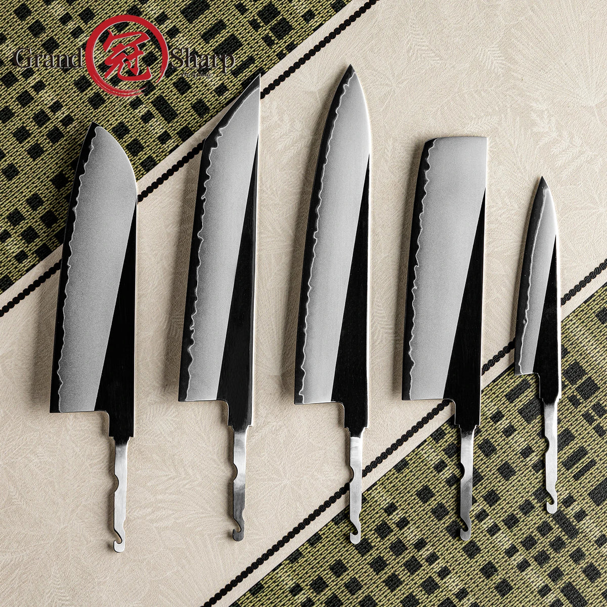 Grandsharp PM204 Steel DIY Knife Blade – 3-Layer Composite DIY Knife Blade Qst