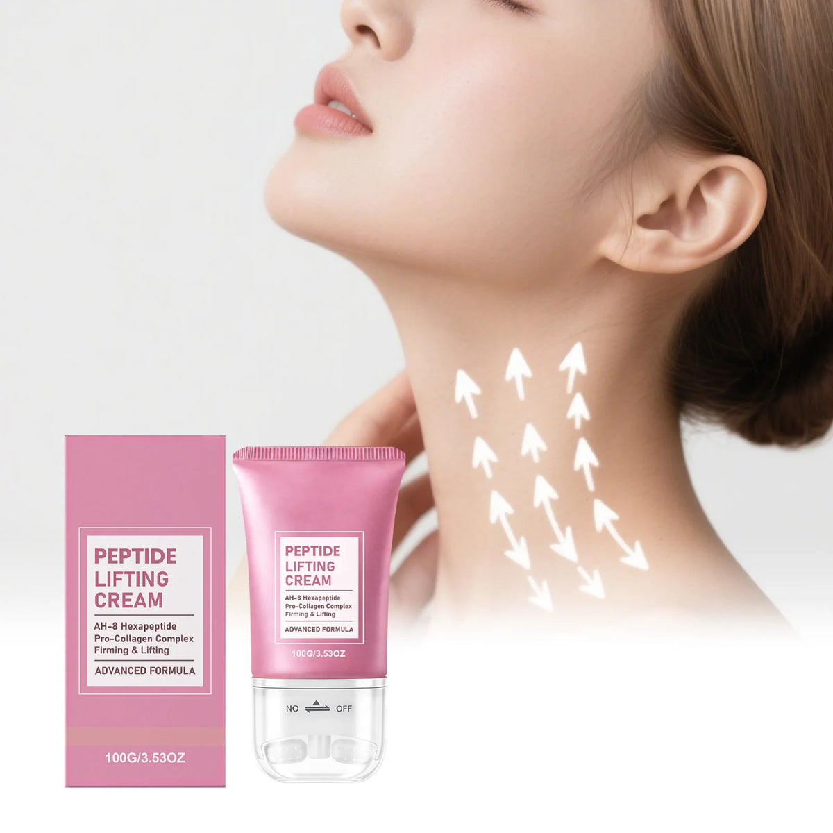 AH-8 Firming Lifting Neck Roller Cream | Tighten & Brighten Neck Firming Cream Qst