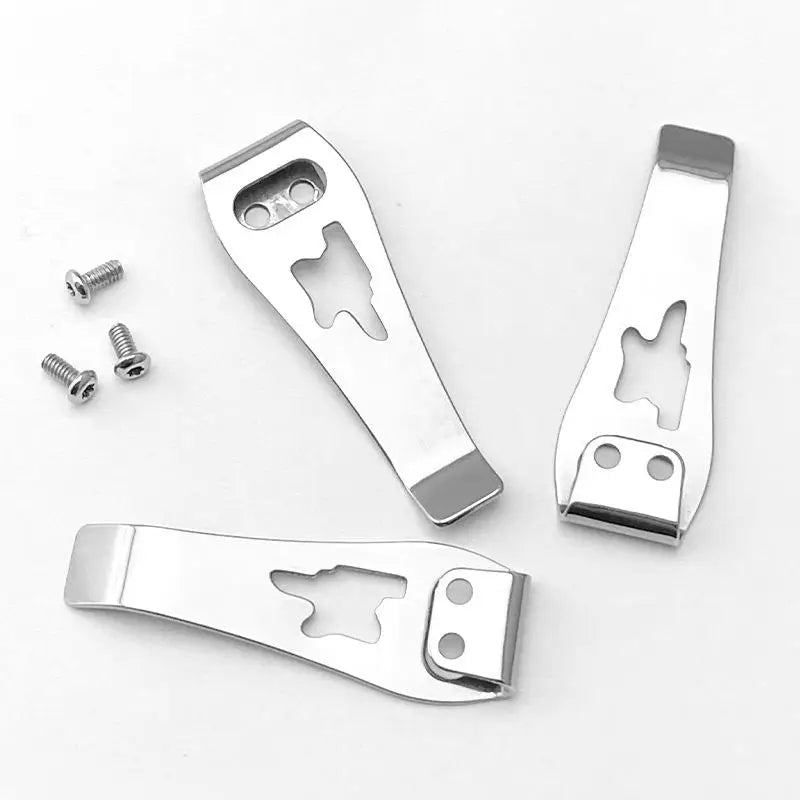 Stainless Steel Folding Knife Back Clip – DIY Pocket Carry Part Knife Clip Accessory Qst