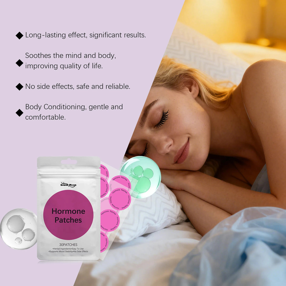 South Moon Women's Hormonal Balance Patches – 30/60/90 Pack Wellness Patches Qst