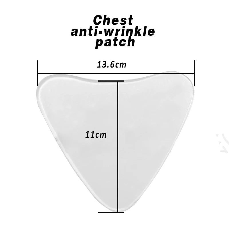 Raiuleko Silicone Chest Anti-Wrinkle Pad – Reusable Triangle Patch Silicone Skin Patch Qst