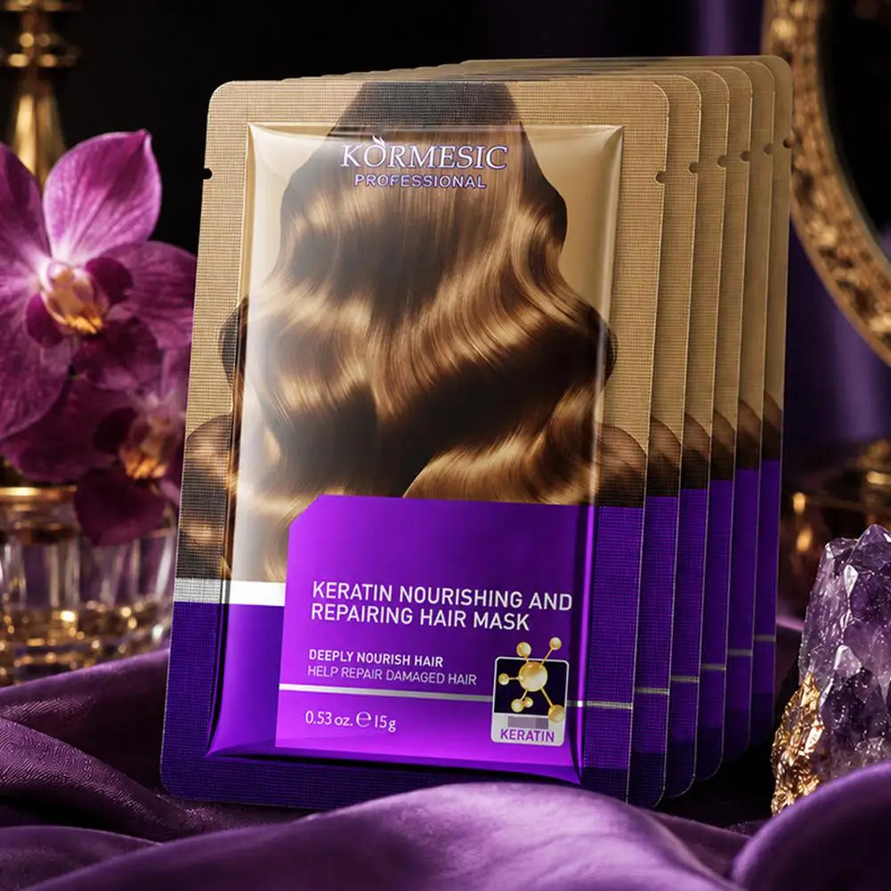 Keratin & Argan Oil Hair Mask 2-Pack | Deep Nourishing Treatment Hair Treatment Mask Qme
