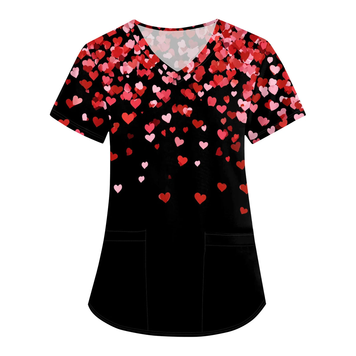Women's Short Sleeve Scrub Top | Pharmacy & Salon Uniform Scrub Top Qme Hot Pink XXL