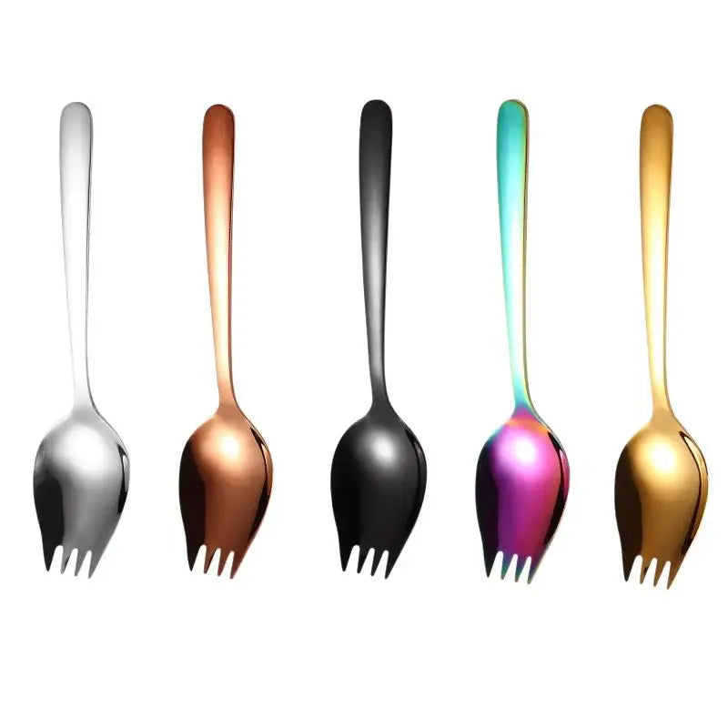 Stainless Steel Portable Cutlery Set – Spoon, Fork & More Portable Cutlery Set Qme
