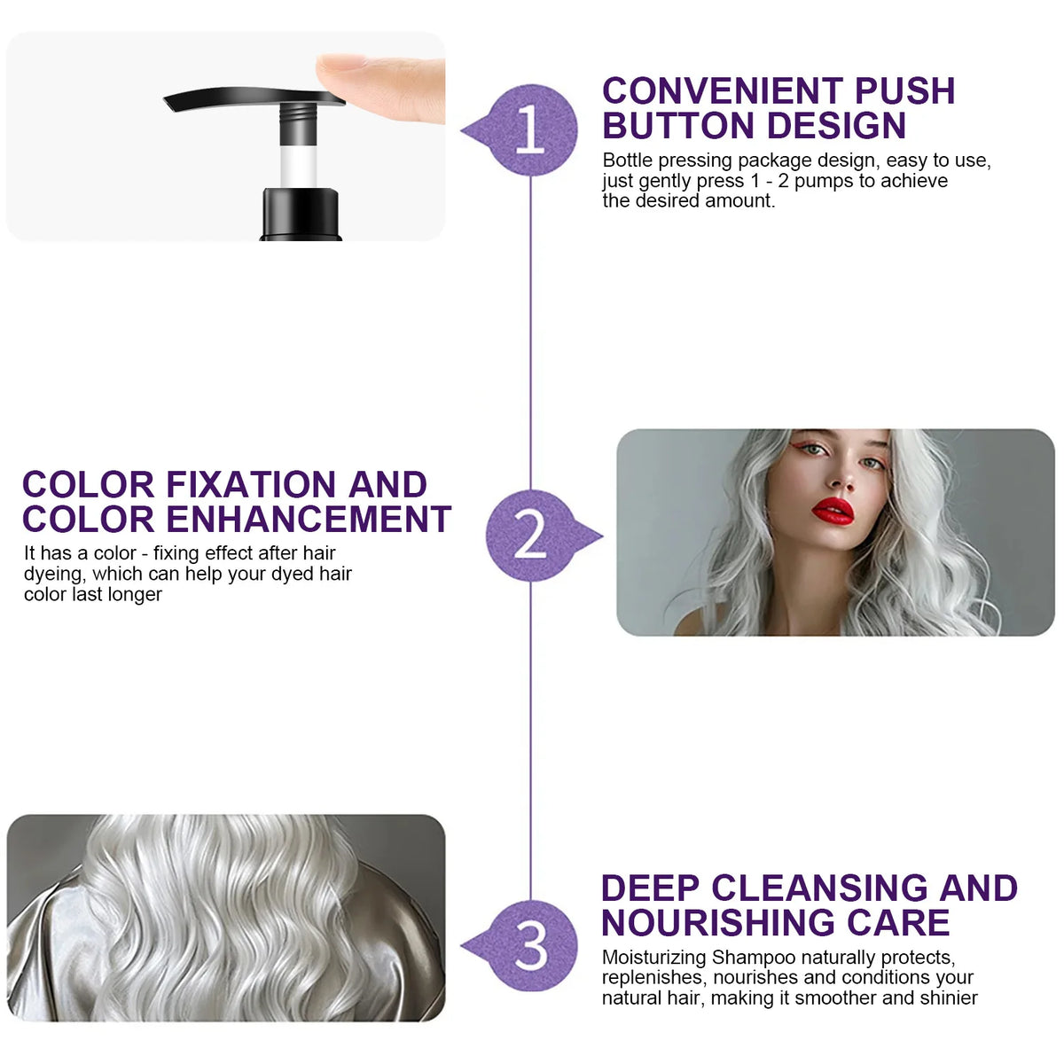 Purple Toning Shampoo – Blonde, Silver & Platinum Hair Toning Shampoo Qst