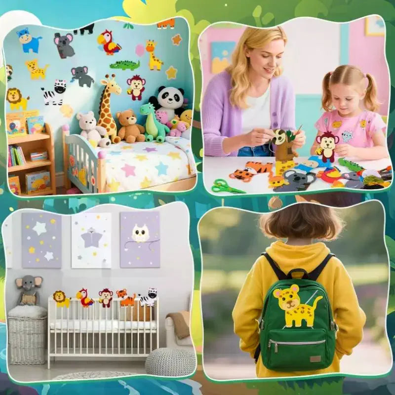 Woodland Animals DIY Felt Sewing Craft Kit for Kids Kids Sewing Craft Kit Qme