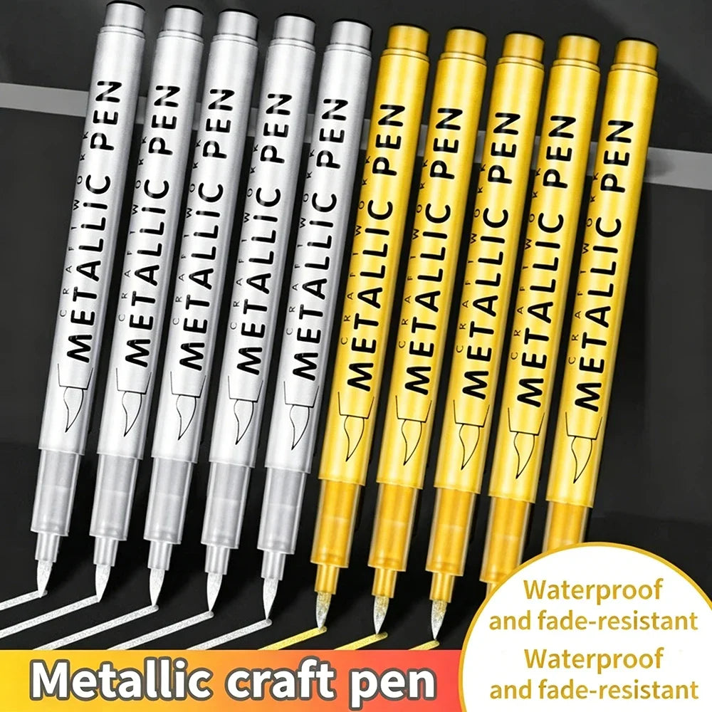 Metallic Paint Marker Pens – Gold, Silver & 28 Colors Metallic Paint Markers Qme