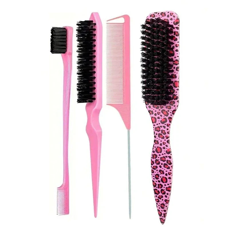 Boar Bristle Hair Brush – Sleek Ponytail, Bun & Slick Back Boar Bristle Hair Brush Qme