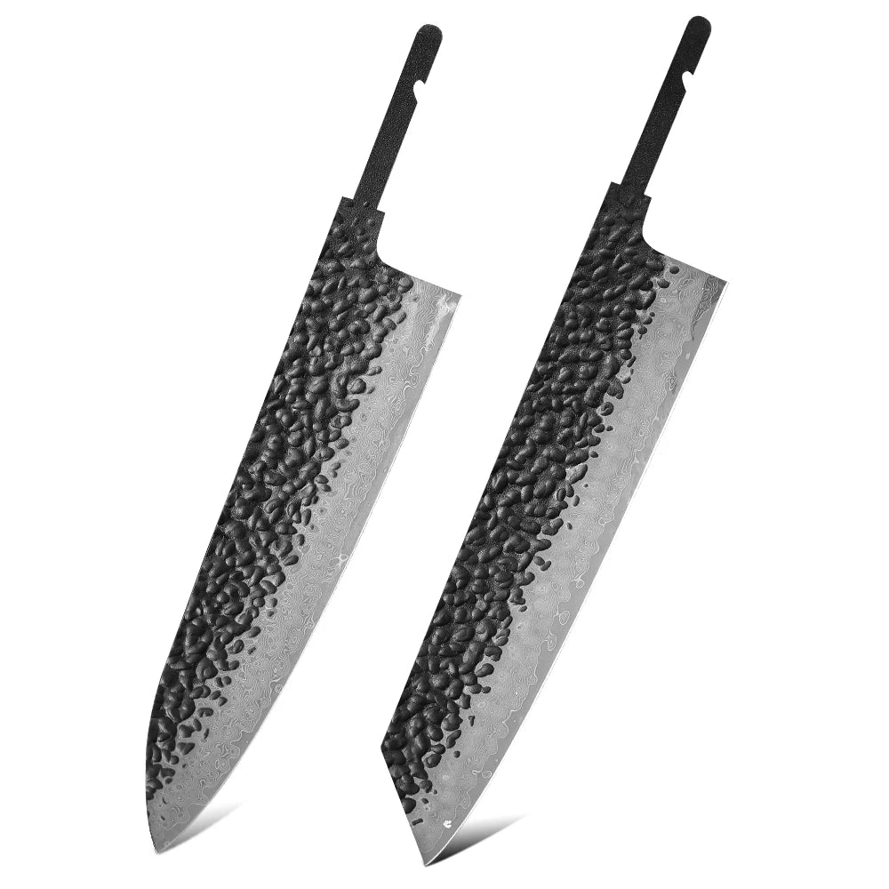 TURWHO Damascus VG10 Blank Knife Blades – DIY Chef Knife Set Blank Knife Blade Qst 2PCS-3