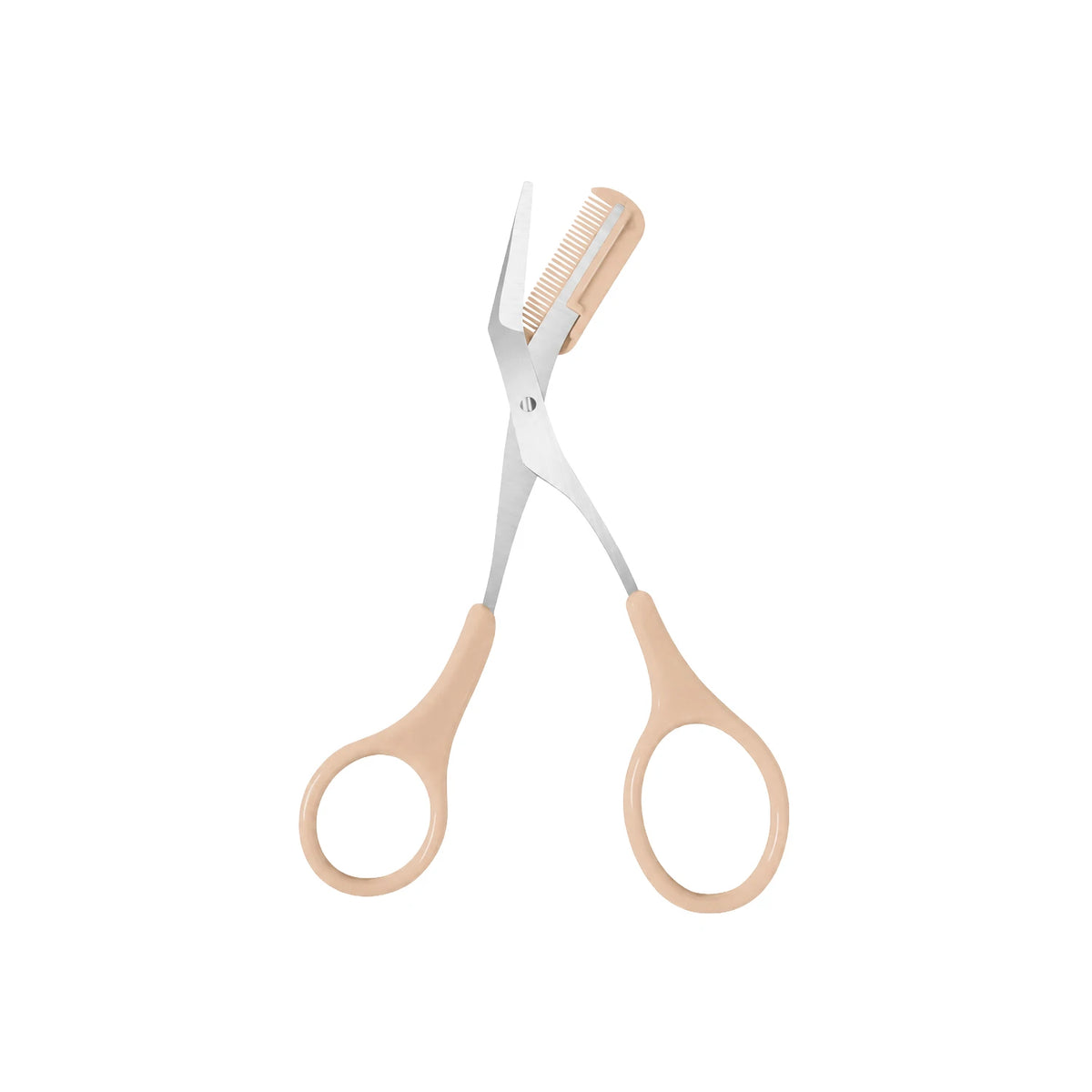 Eyebrow Scissors with Comb – Curved Precision Brow Trimmer Eyebrow Grooming Tool Qst khaki-1pcs