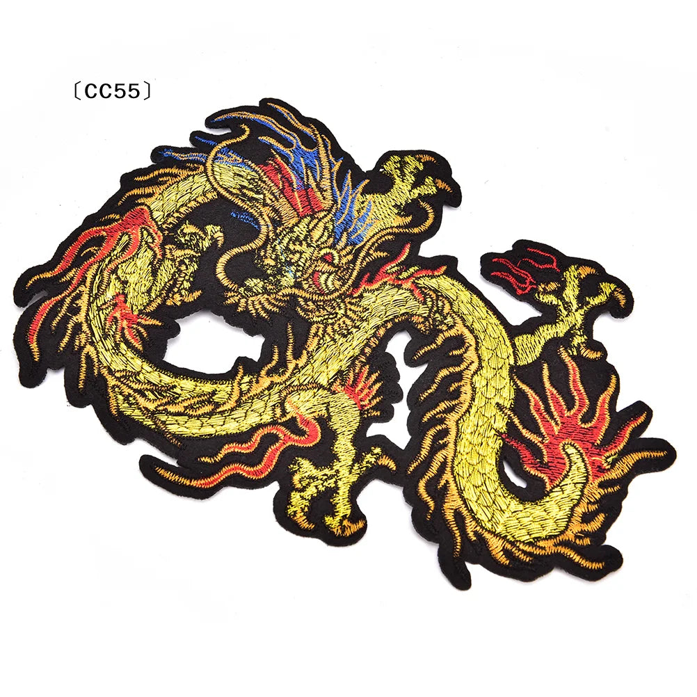 Dragon Embroidery Iron-On Patch – Applique for Jacket & Coat Embroidery Patch Qst