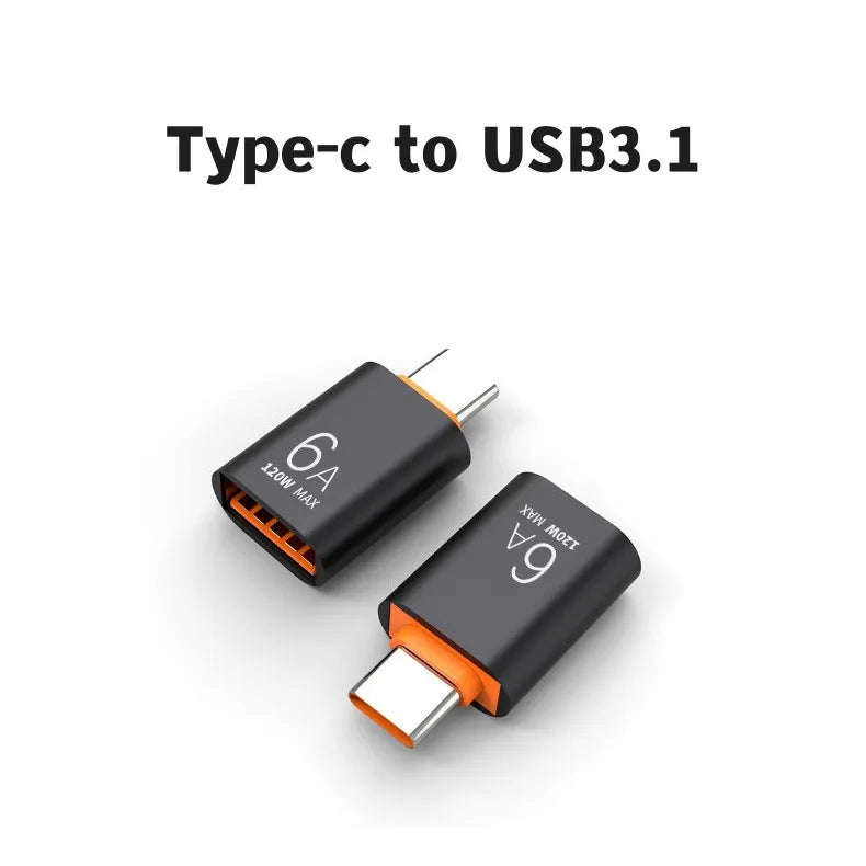 OTG USB-C to USB Adapter 120W 6A | MacBook & Laptop USB-C OTG Adapter Qme