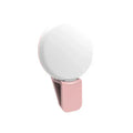 Mini LED Selfie Ring Light – Clip-On Phone Fill Light Clip-On Selfie Ring Light Qme Pink