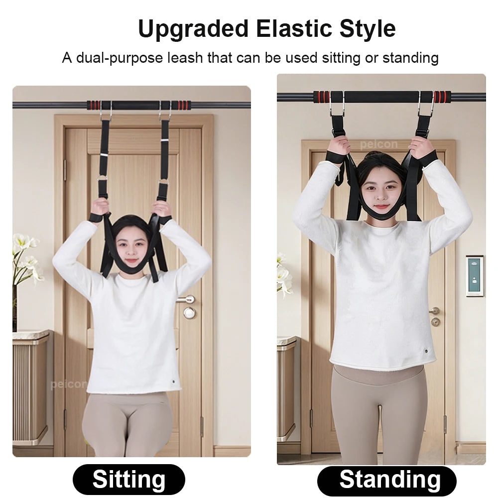 Cervical Neck Traction Belt – Soft Cushion Hanging Stretch Strap Neck Traction Belt Qst
