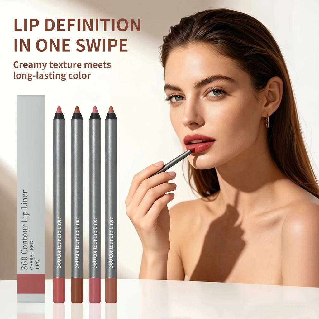 Waterproof Matte Lip Liner Set – 4 Colors, Long-Lasting Lip Liner Set Qst