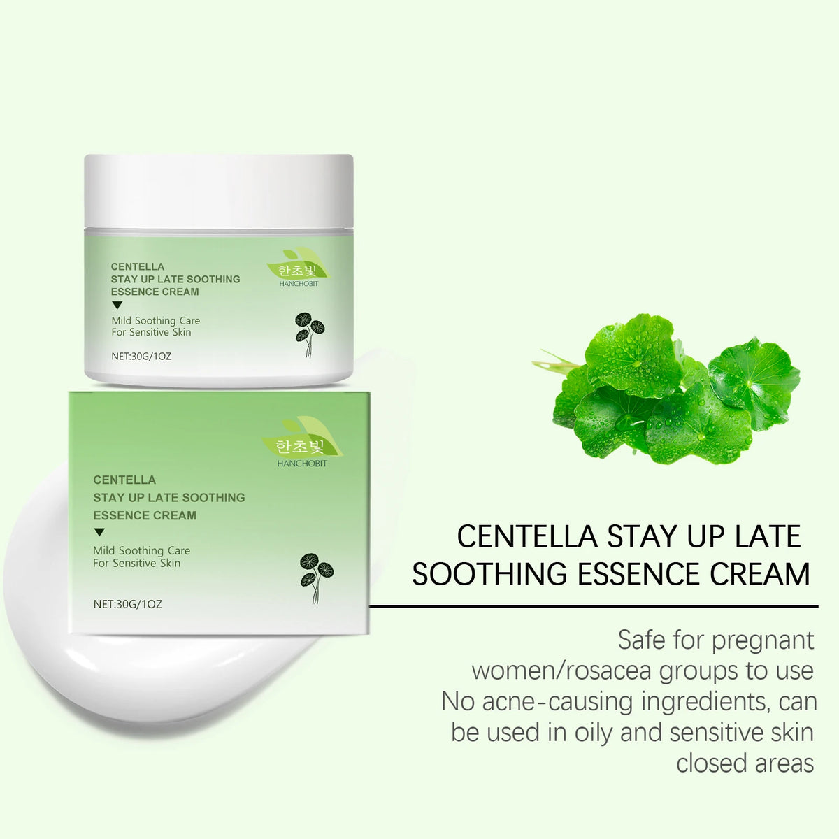 Hanchobit Centella Asiatica Soothing Essence Cream 30g Facial Essence Cream Qst