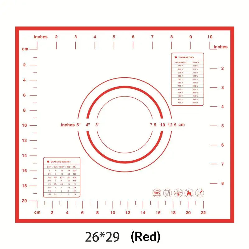 Silicone Baking Mat Non-Stick Pastry Rolling & Kneading Pad Silicone Baking Mat Qme S