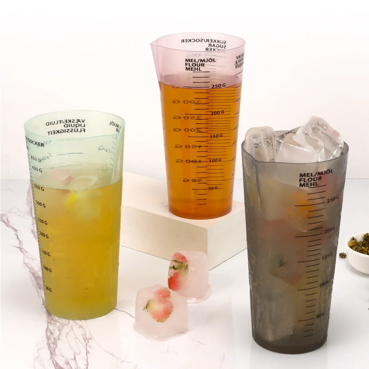 Food Grade PP Measuring Cup 450ml Unbreakable Plastic Jug Measuring Cup Qme