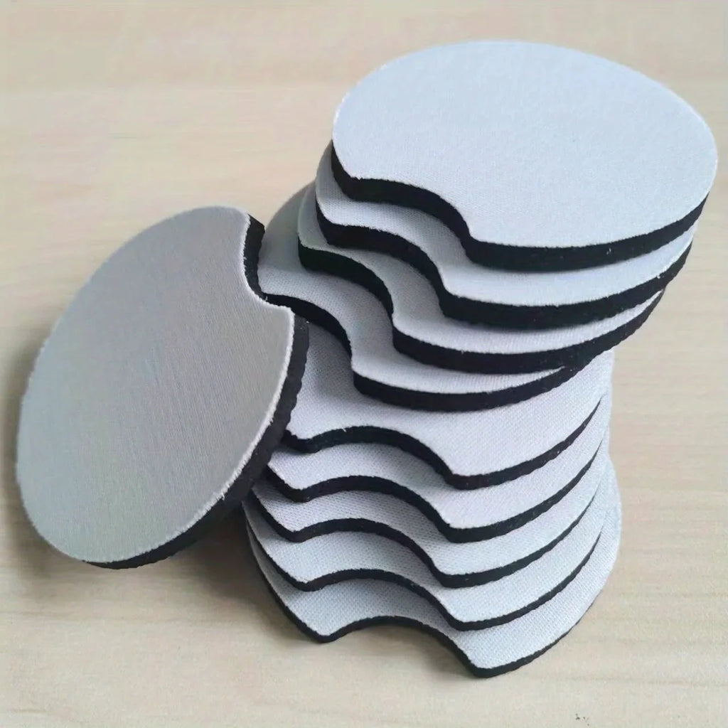 Neoprene Sublimation Blank Car Coasters DIY 10-Pack | Qme Sublimation Coaster Blanks Qme 10pcs