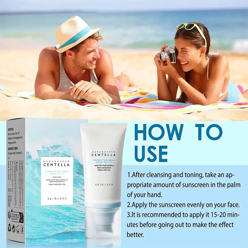 LGRAMER SPF 50+ Centella Facial Sunscreen Korean Moisturizing 50ml Facial Sunscreen Qst
