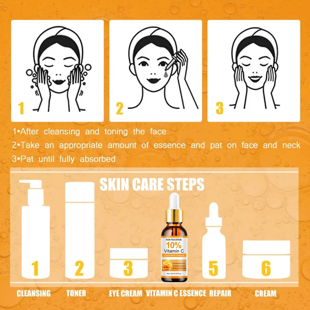 YOUNGCOME Vitamin C Face Serum with Hyaluronic Acid 30/50ml Vitamin C Face Serum Qst