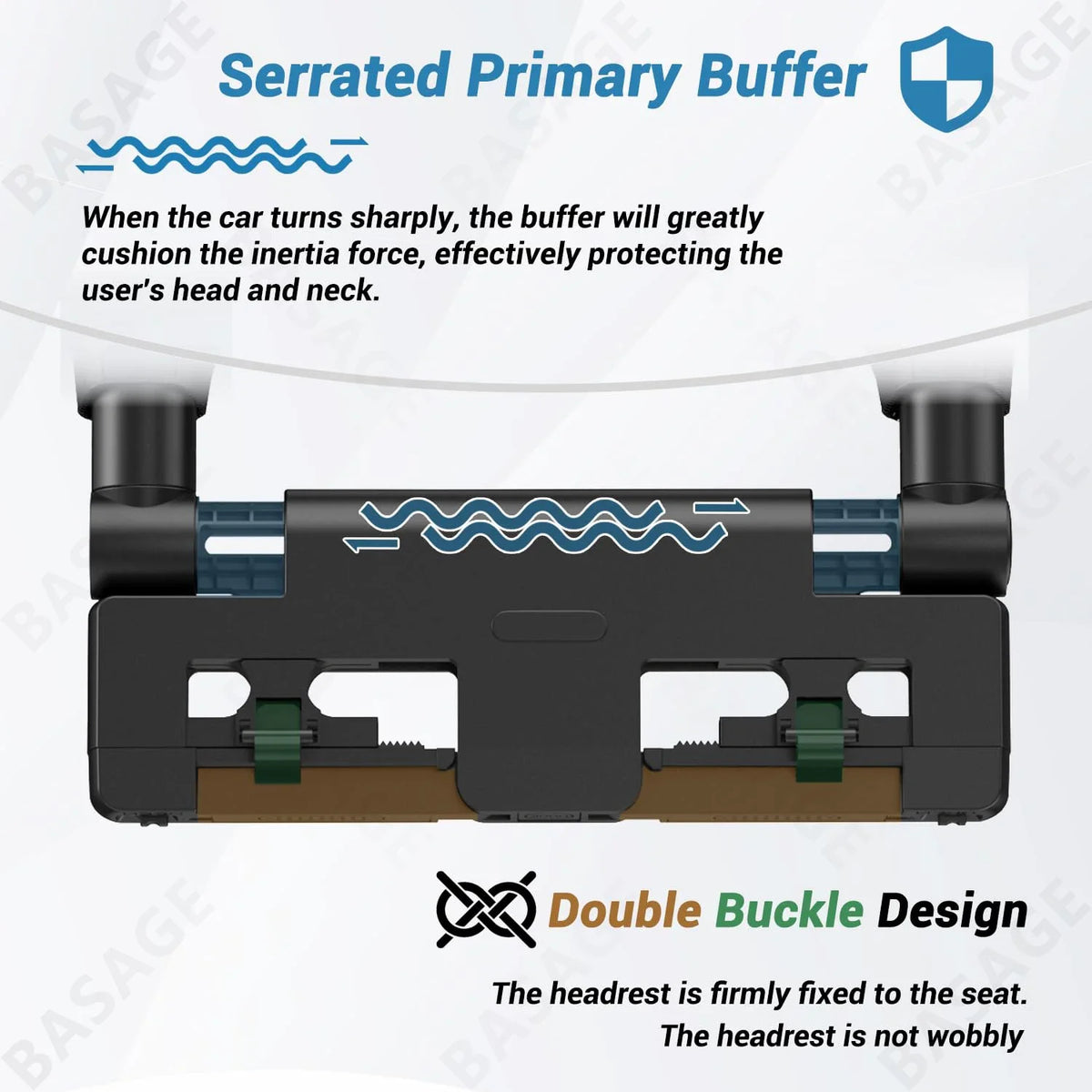Car Seat Headrest Pillow – Memory Foam Travel Neck Support Car Headrest Pillow Qme