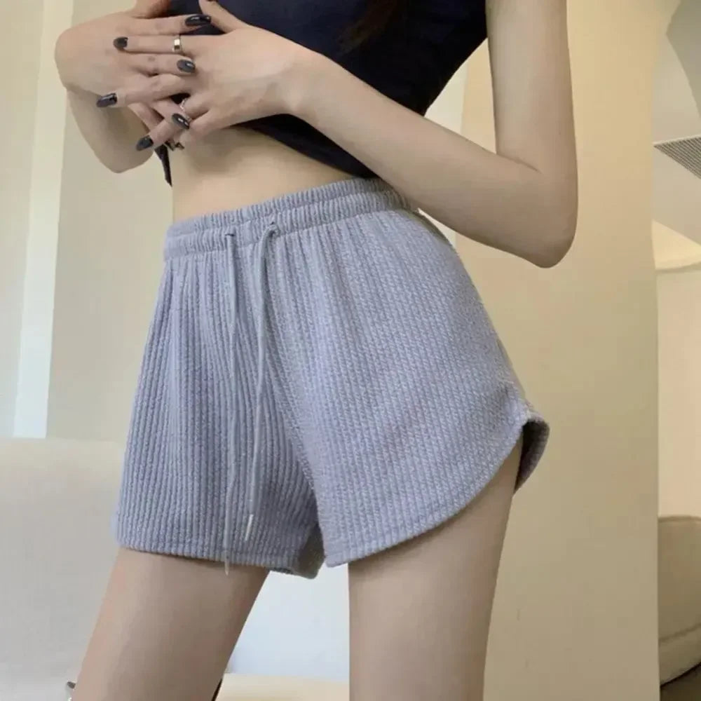 Women's Wide Leg Drawstring Shorts – Elastic Waist Summer Casual Casual Shorts Qme