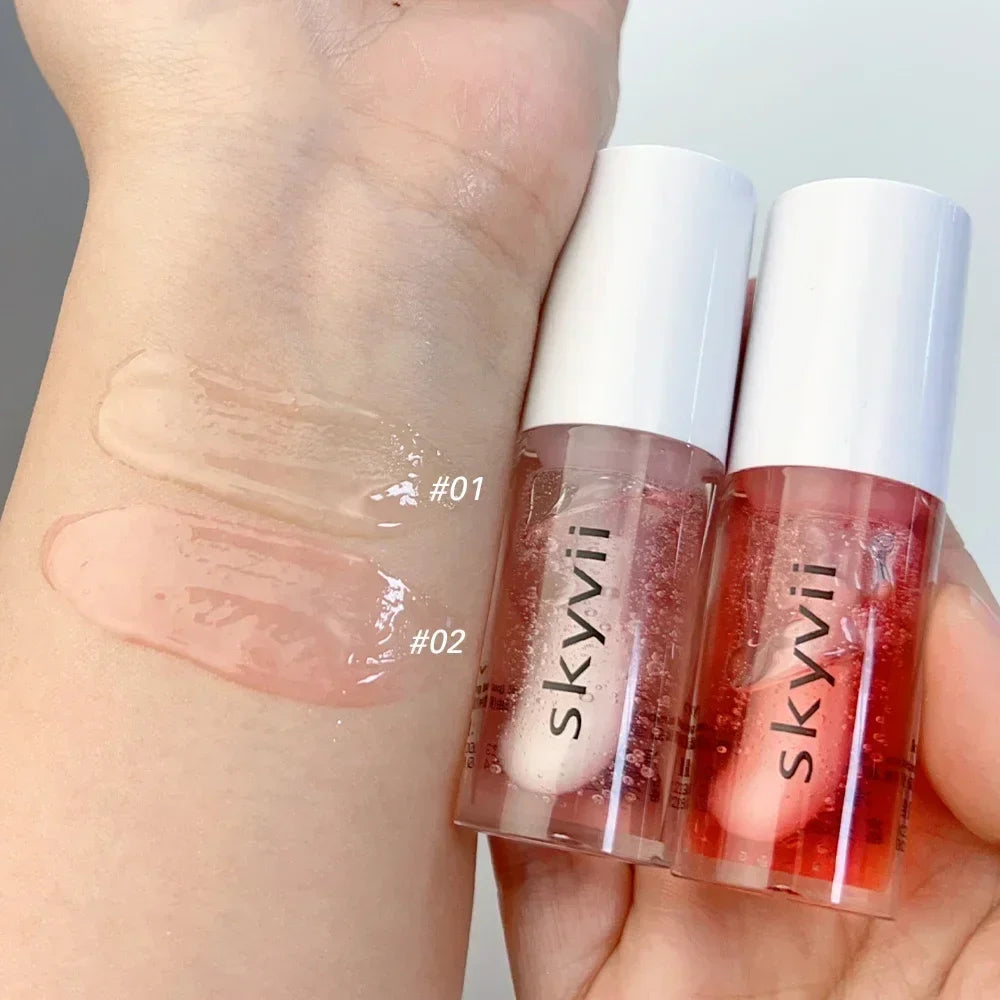 Strawberry Jelly Lip Oil Glossy Tint Glaze | Moisturizing Lip Color Tinted Lip Oil Glaze Qme