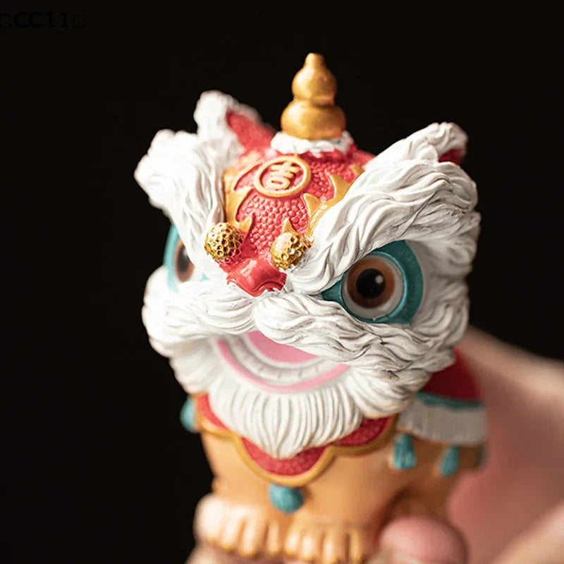 Color-Changing Lion Dance Tea Pet | Chinese Table Figurine Decorative Figurine Qme