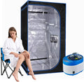 Portable Full Body Steam Sauna Spa – 4L 1500W with Chair Portable Steam Sauna Qst Black