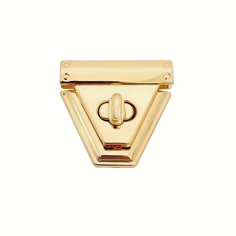 Metal Triangle Turn Lock Clasp – DIY Handbag Purse Hardware Bag Hardware Clasp Qme