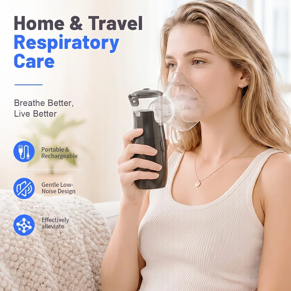 Jitesy Portable Mesh Nebulizer – Silent, Smart Timer, Rechargeable Mesh Nebulizer Qst