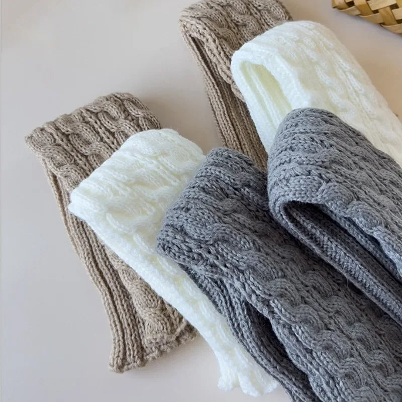 Kids Twist Knitted Leg Warmers – Baby Girls Cute Knee Socks Kids Leg Warmers Qme