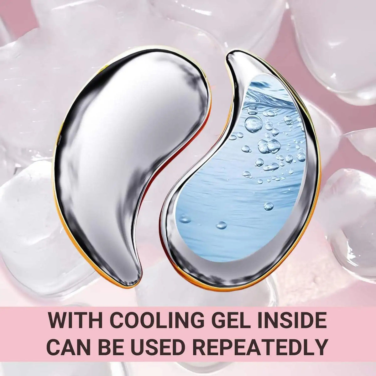 Stainless Steel Cooling Eye Pads – Hot & Cold Eye Mask 2-Pack Eye Care Mask Qst