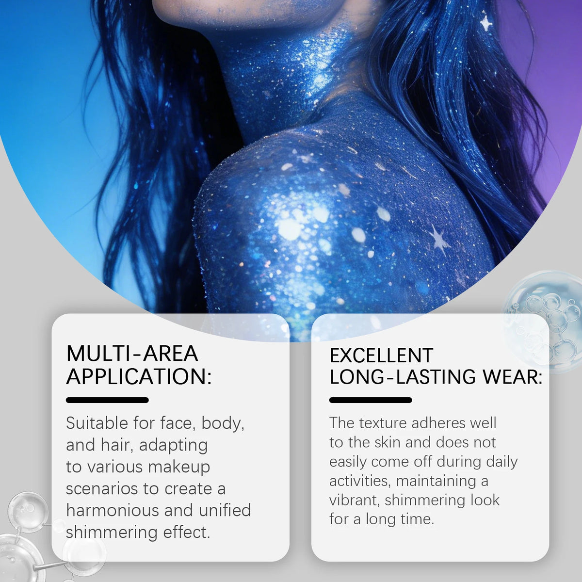 Blue Mermaid Body Glitter Stick – Face & Body Shimmer Body Glitter Stick Qst