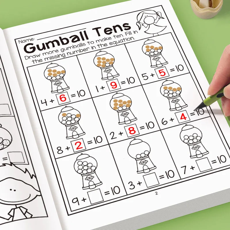 32-Page Kids Math Workbook – Addition & Subtraction Activities Kids Math Workbook Qme
