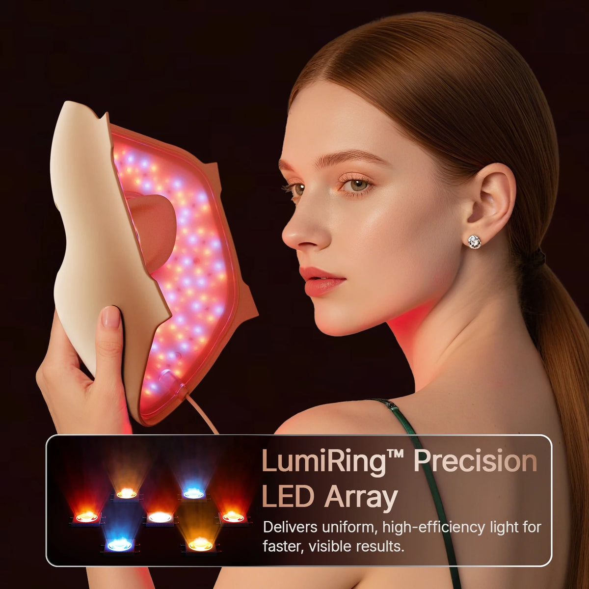 Hello Face M300 4D LED Light Therapy Mask – 311 LEDs, 4 Modes LED Light Therapy Mask Qst