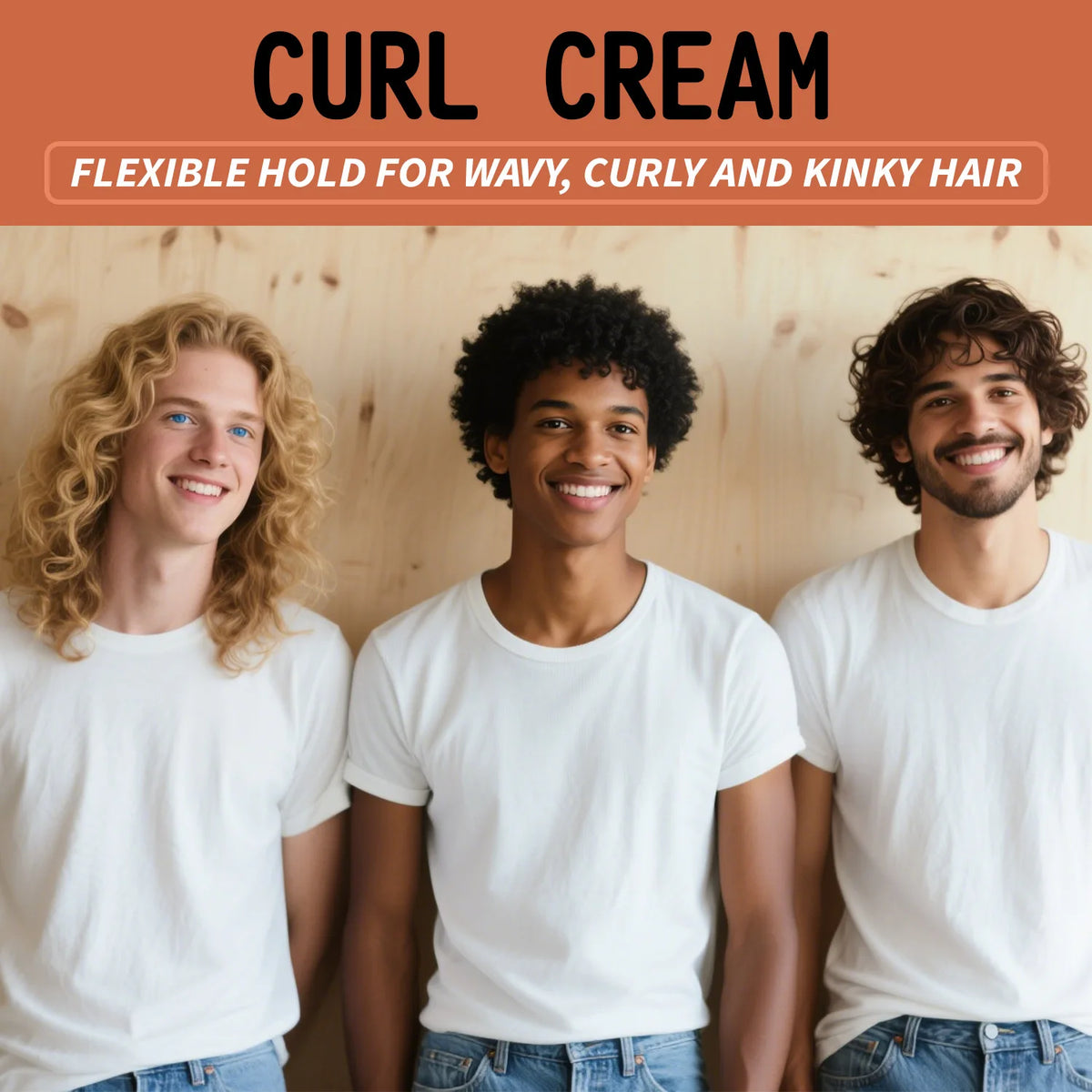 Men's Curl Cream with Argan Oil – Define, Smooth & Control Frizz Men's Curl Cream Qst
