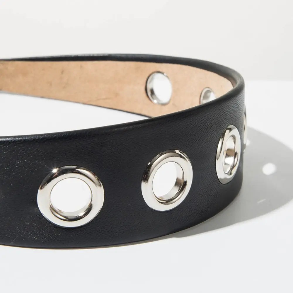 Y2K Hollow Metal Headband Ring – Stretchy Eyelet Wide Band Hair Headband Qme
