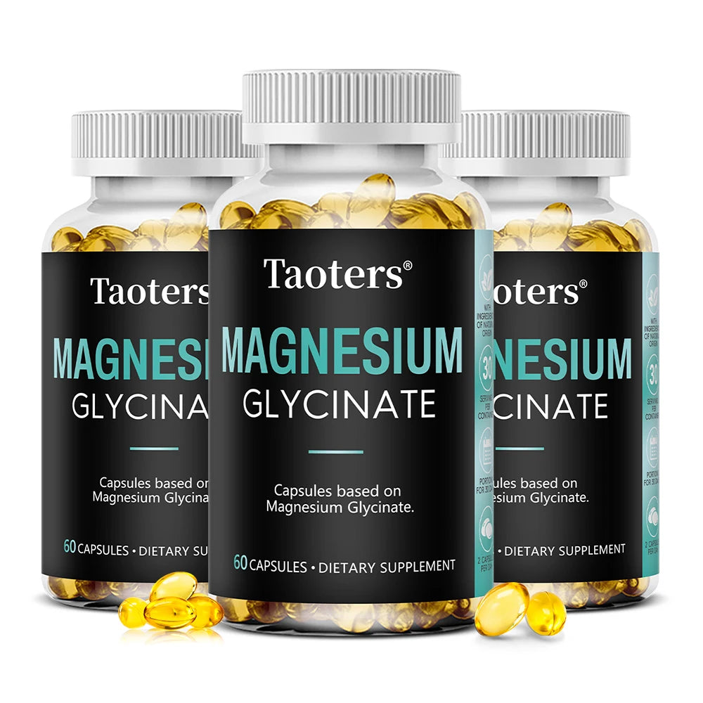 ZENVITALIZE Magnesium Glycinate – Sleep, Mood & Muscle Support Mineral Supplement Qst 60 count-3 bottle
