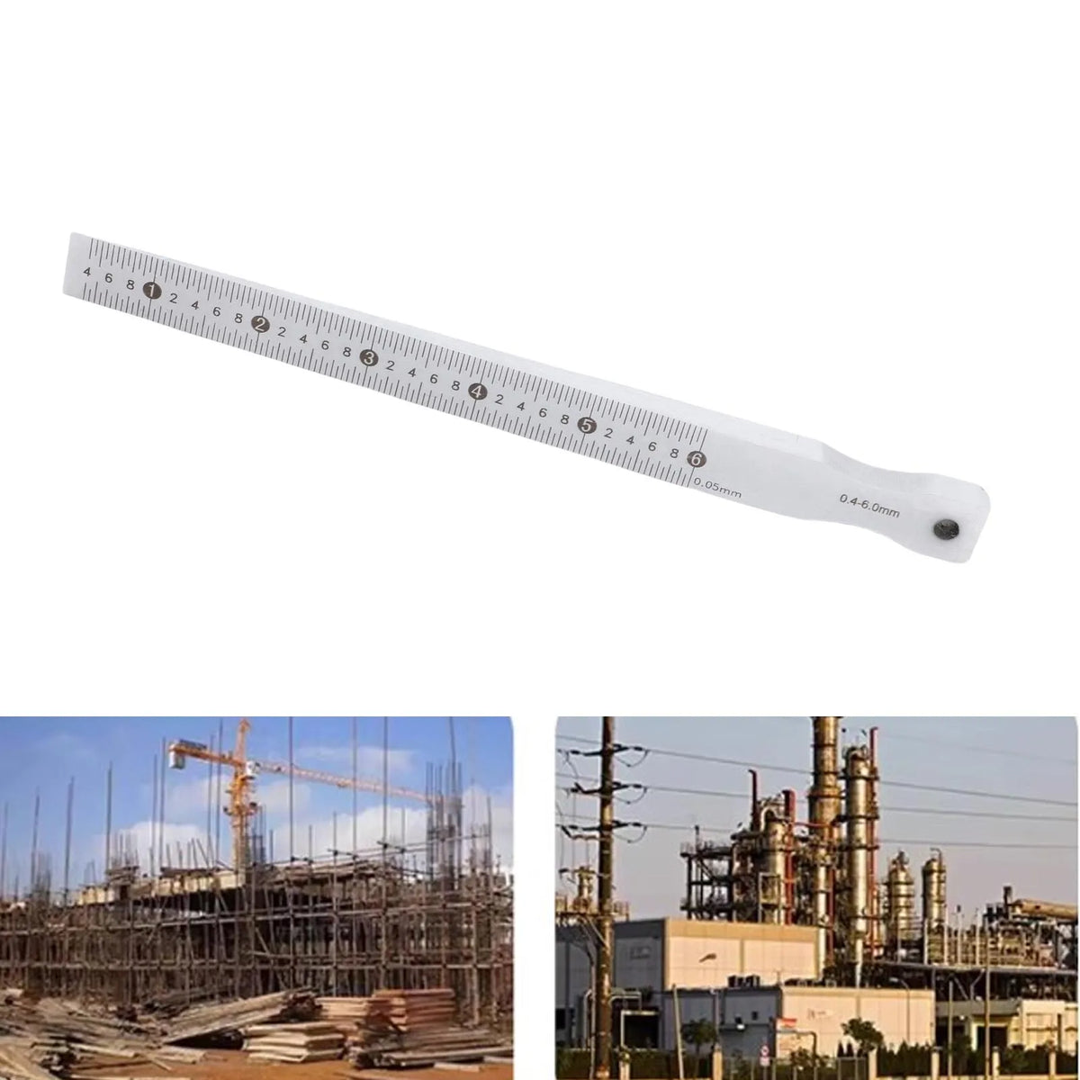 Stainless Steel Taper Gap Gauge 0.4–6mm, 0.05mm Accuracy Gap Measuring Gauge Qst