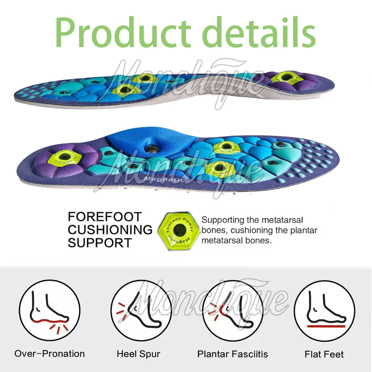 Magnetic Acupressure Insoles – Arch Support for Men & Women Acupressure Insoles Qst