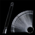 False Nail Tips Fan Card – 50pc Transparent & White Art Display Nail Art Display Tool Qme A