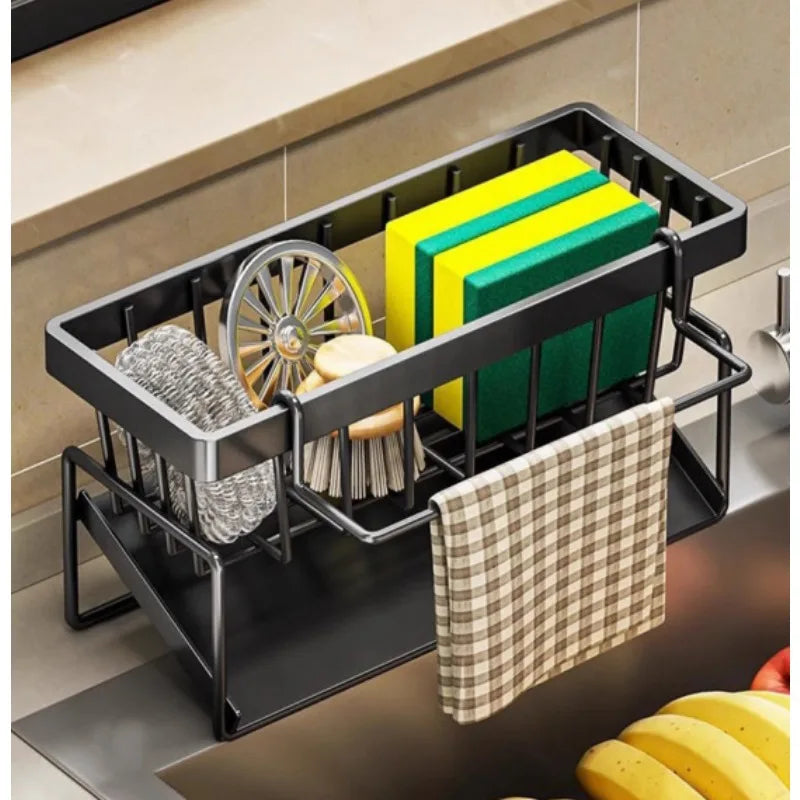 Space-Saving Kitchen Draining Rack with Drainage & Storage Dish Draining Rack Qme