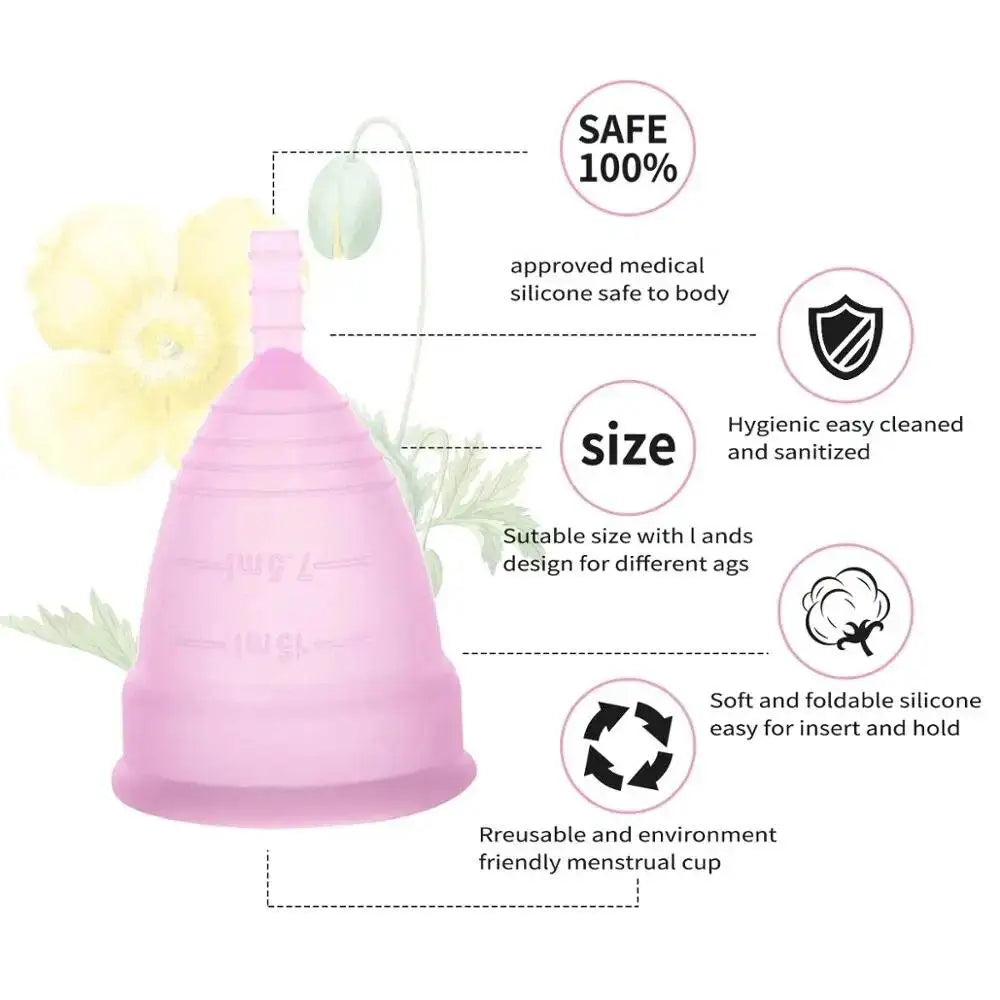 Medical Grade Silicone Menstrual Cup & Sterilizer | XceeFit Menstrual Cup Qst