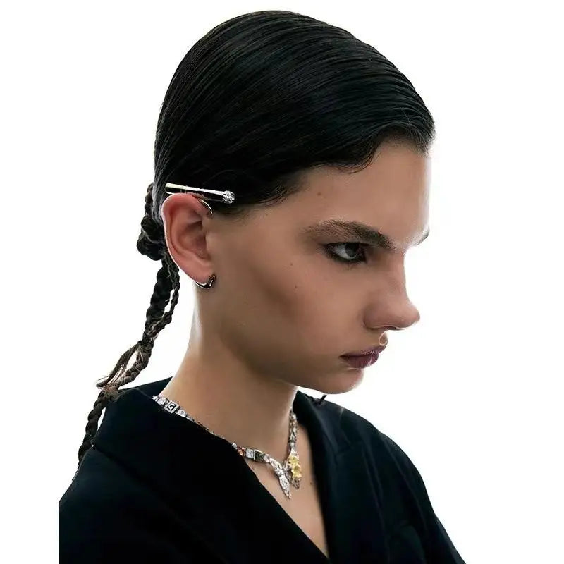 Vintage Cigarette Ear Clip – Unisex Punk Rock Stud Earring Clip-On Earring Qme