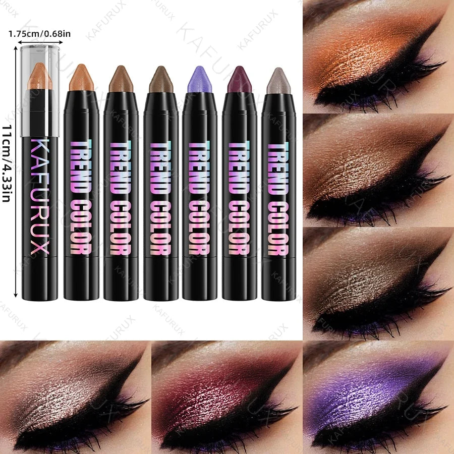 Metallic Glitter Eyeshadow Pencil – Waterproof Pearlescent Nude Eyeshadow Pencil Qme